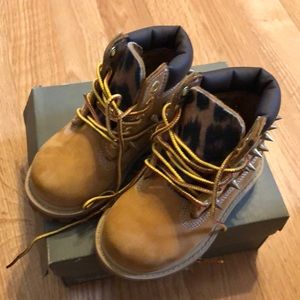 Custom spiked timberlands